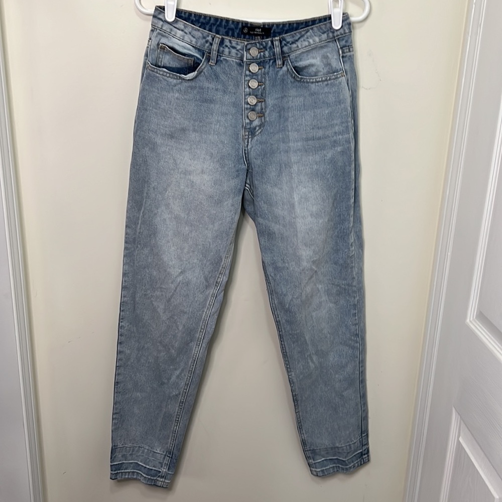 Misguided Riot Mum Hi Rise Button Fly Jeans Size 6 - Picture 7 of 8